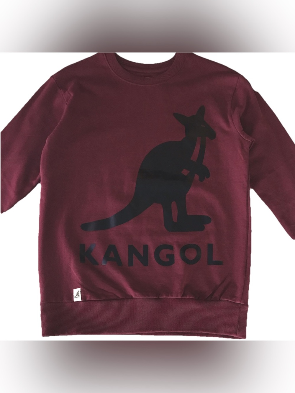 Kangol Mens Burgundy Sweatshirt Crewneck Pullover Size Small